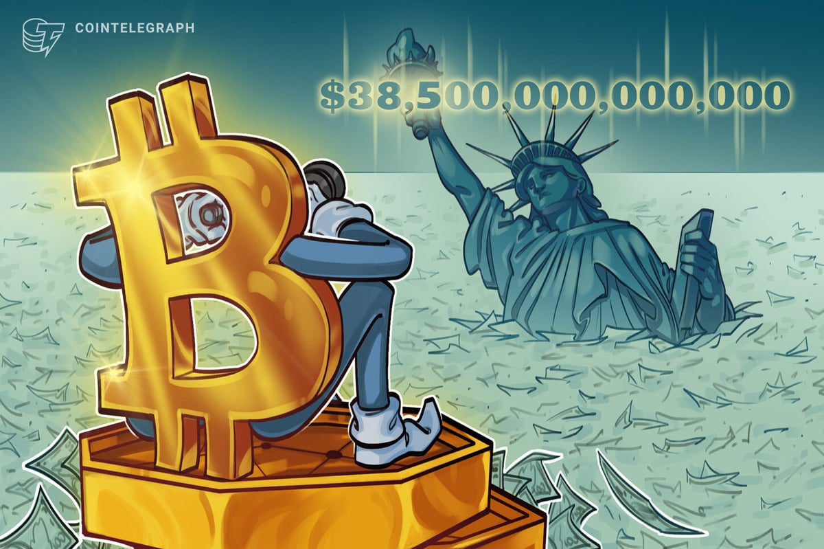 US National Debt Surges Past $38.5T on Bitcoin Genesis Block Day